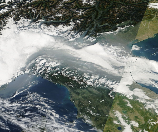 Arpa Vda Immagine da satellite MODIS - lunedì 13 ottobre 2025