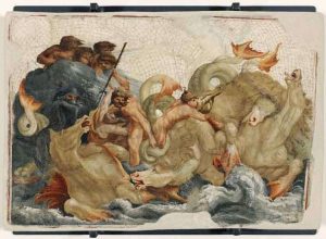 Lelio Orsi Scene di diluvio mitologico con cavalli marini. Affresco dalla ‘stufa’ di Novellara.