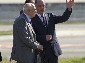 L'arrivo del Presidente della Repubblica, Giorgio Napolitano