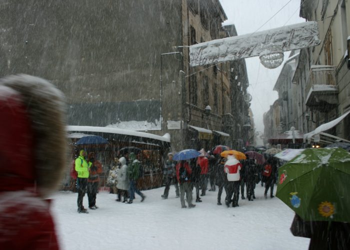 nevicata aosta, neve, dicembre 2017