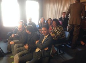 I consiglieri di opposizione nella tribuna del pubblico