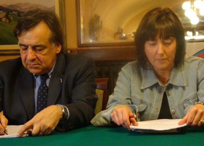 Leoluca Orlando e Lorella Vezza