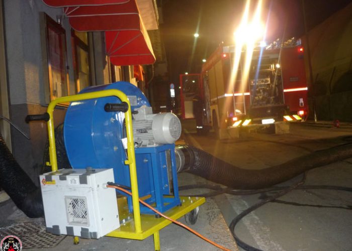 L'intervento dei Vigili del Fuoco