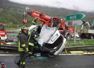 L'intervento dei Vigili del Fuoco