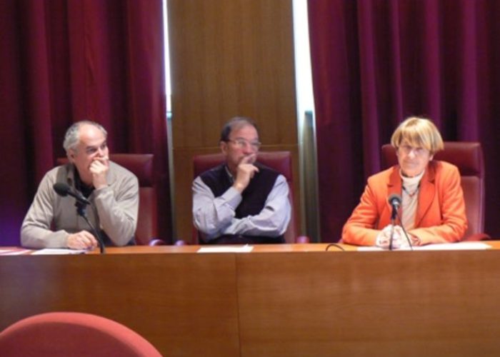 Sa sinistra Sandro Bortot, Elio Riccarand e Dina Squarzino