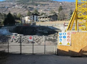 I lavori per il parcheggio del nuovo ospedale