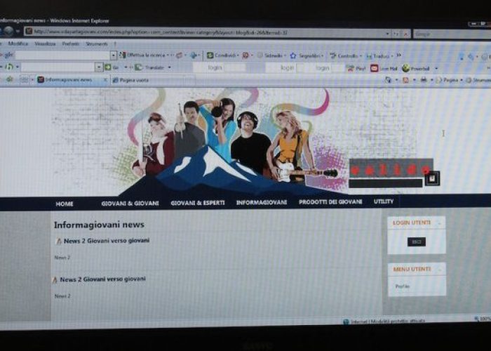 Un'immaghine del sito