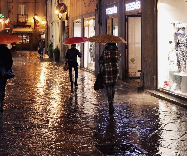 pioggia - mal tempo - via de Tillier