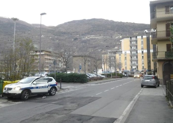 La Polizia locale al lavoro sul luogo dell'incidente