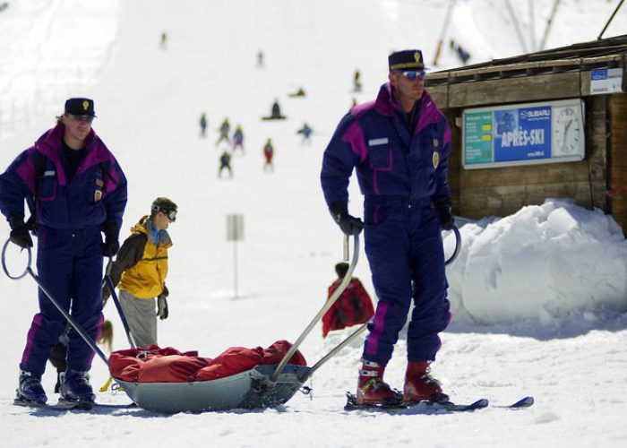 Poliziotti sulle piste