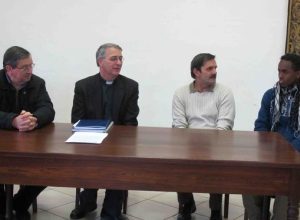 Don Renato Roux, Don Aldo Armellin, Roberto Presciani e Mohamed Mumin