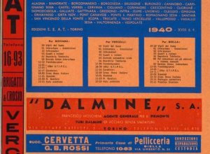 La prima copertina degli elenchi di Aosta del 1940