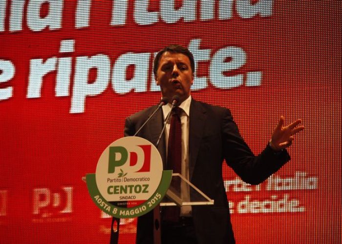 Matteo Renzi ad Aosta