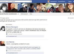 La pagina Facebook "Ricostruire Scarmagno"