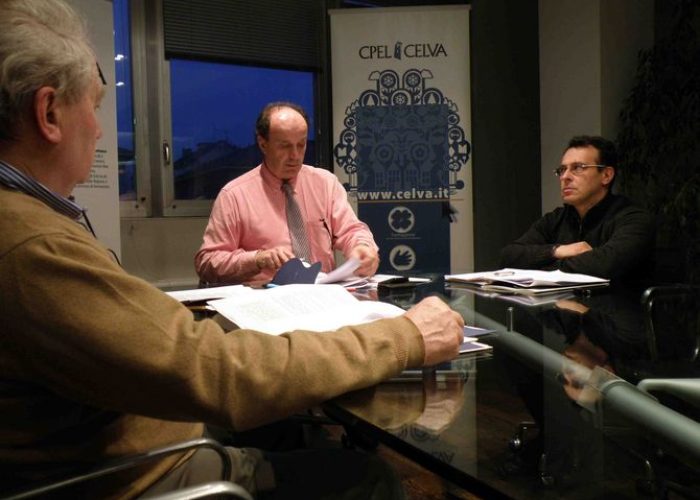Elso Gerandin, Riccardo Bieller (sx) e Franco Manes (dx)