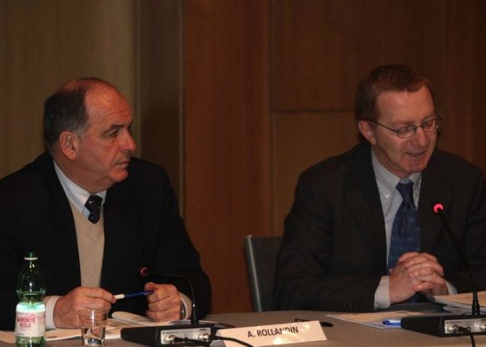 Augusto Rollandin e Enrico Mattei