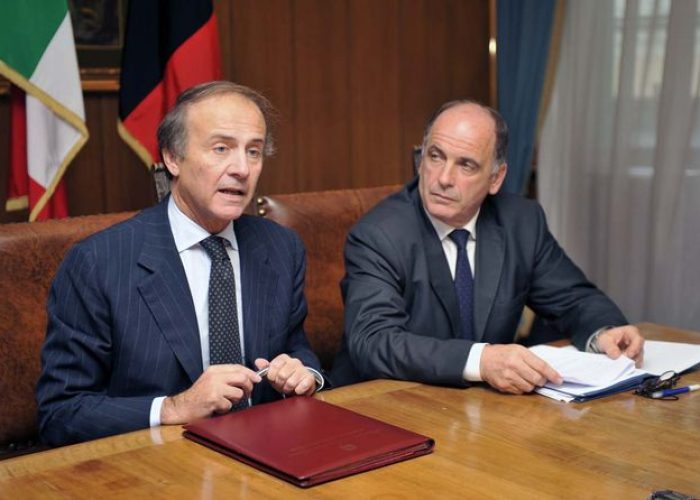 Il presidente Rollandin e il ministro Andrea Ronchi