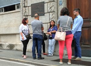 Rosa Angela Serra al termine dell'udienza