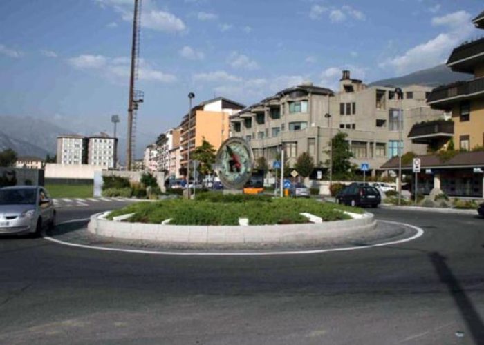 Rotonda in via Torino ad Aosta