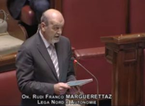 Rudi Marguerettaz alla Camera dei Deputati