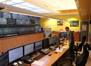 La sala controllo del tunnel, lato francese.