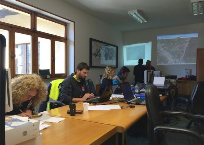 Protezione Civile, sala operativa di Courmayeur