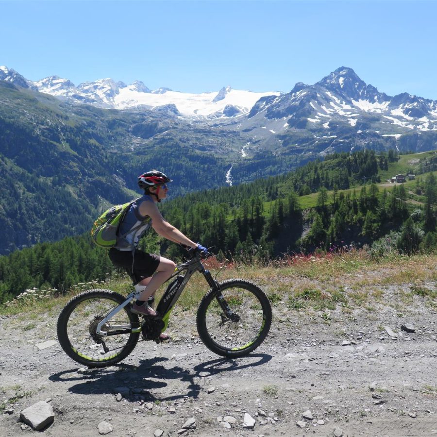 Immagine di archivio - salita in mountain bike