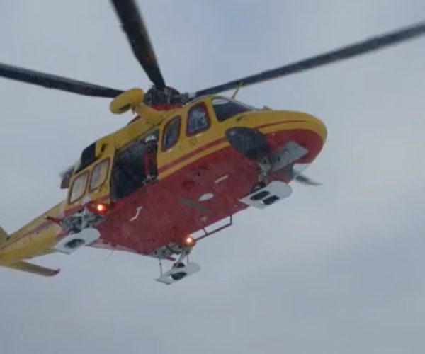 L'elicottero del Soccorso Alpino Valdostano