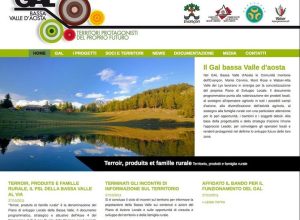L'Home page del sito del Gal bassa Valle d'Aosta