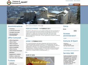 Il nuovo sito del Comune di Quart