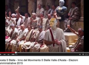 Uno screenshot del video del M5S