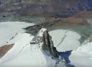 Il recupero di un alpinista svizzero sul ghiacciaio di Verra, sul Monte Rosa