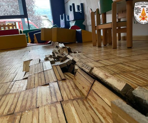 scuola infanzia allagata
