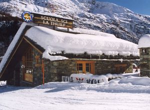 La scuola di sci a La Thuile