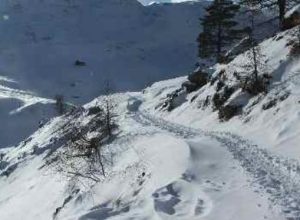 Paesaggio invernale in Valle d'Aosta