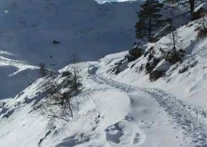 Paesaggio invernale in Valle d'Aosta