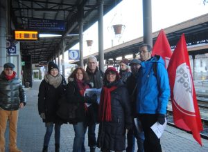 Potere al Popolo alla stazione di Aosta