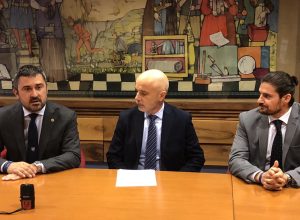 Shiloh Verrès - da sx Marco Lorenzetti di Confindustria, Mauro Bajardi e Maurizio Gallo