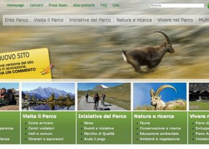 Nuovo sito Parco Gran Paradiso