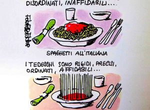 Una delle vignette in esposizione