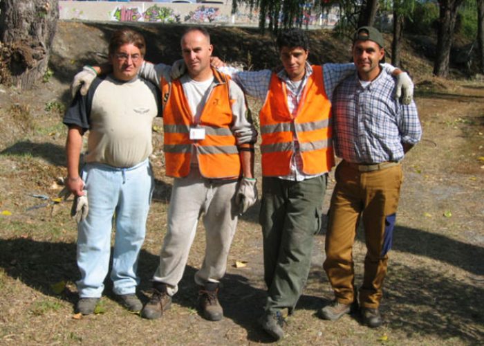 La squadra dei lavori di utilità sociale ad Aosta