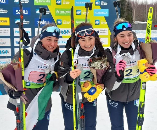 staffetta italia mondiali giovanili di biathlon foto Facebook Fondo Italia