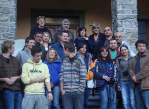 Il gruppo di studenti in visita a Courmayeur