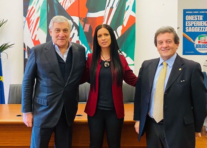 Da sx Tajani, Rini e Baccega - Forza Italia