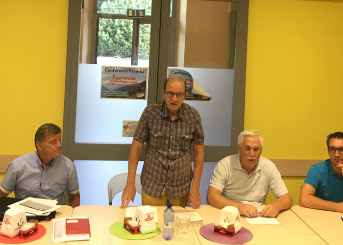 Il Comitato Vda Riparte: da sx Antonio Fuggetta, Elio Riccarand, Paolo Meneghini e Delio Dezzuto