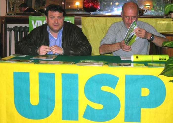 A sx Carlo Finessi, Presidente Uisp VdA