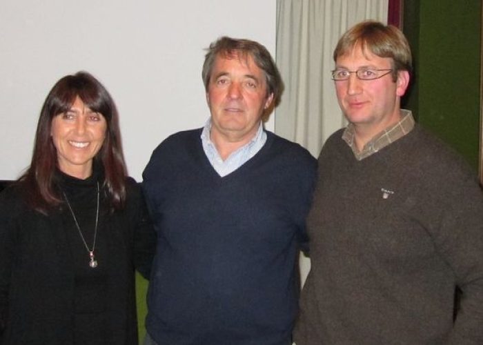 Ennio Pastoret, al centro, con Cristina Galassi e Marco Sucquet