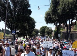 Manifestazione a Roma contro decreto Lorenzin