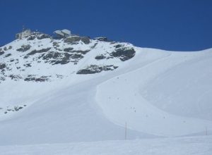 La pista del Ventina a Cervinia