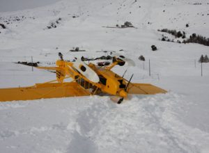 L'aereo precipitato a Vetan